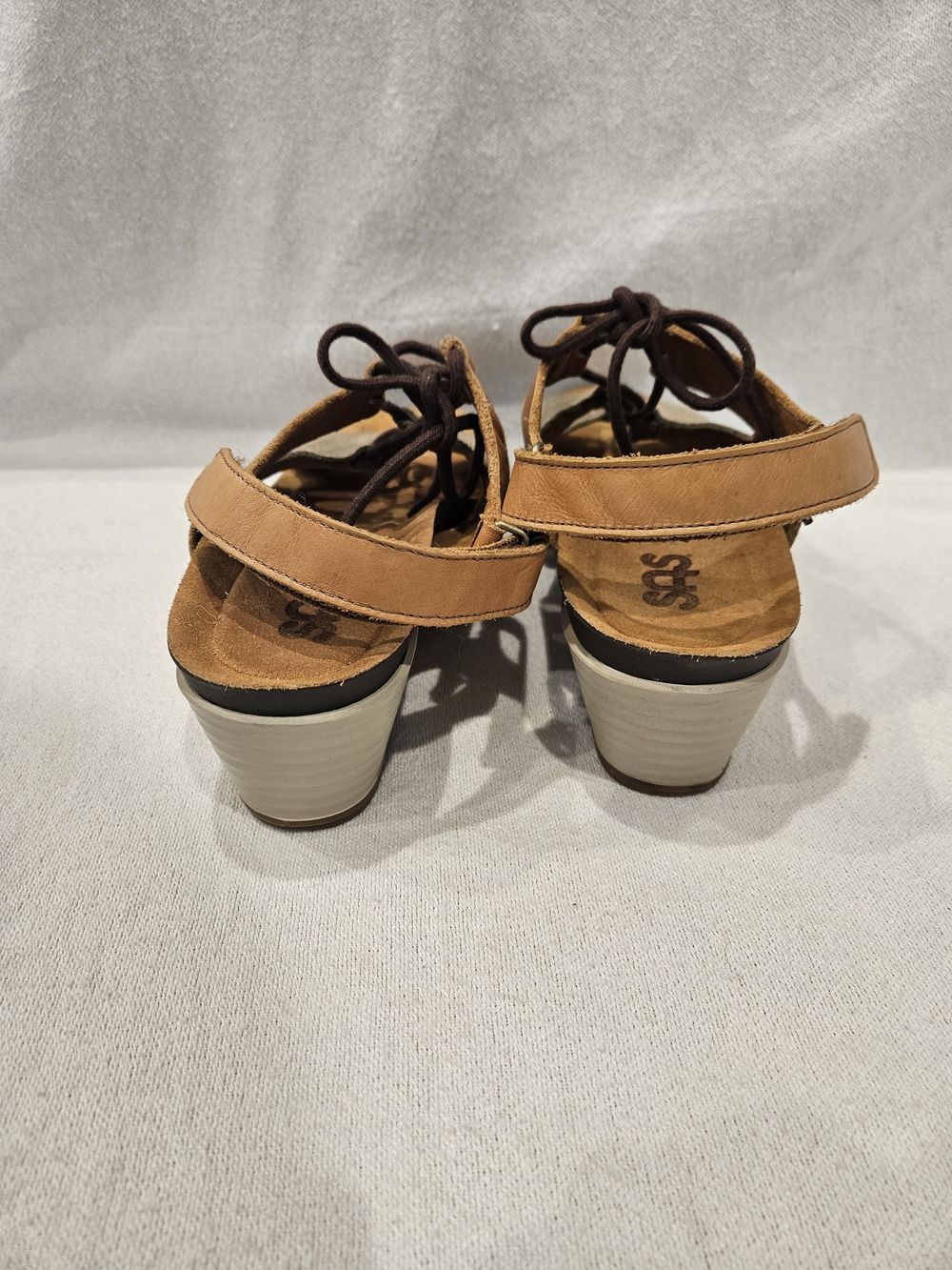 SAS Sedona Women’s Lace Up Comfort Wedge Sandals Size 9M $189 in Sagebrush - Picture 5 of 10
